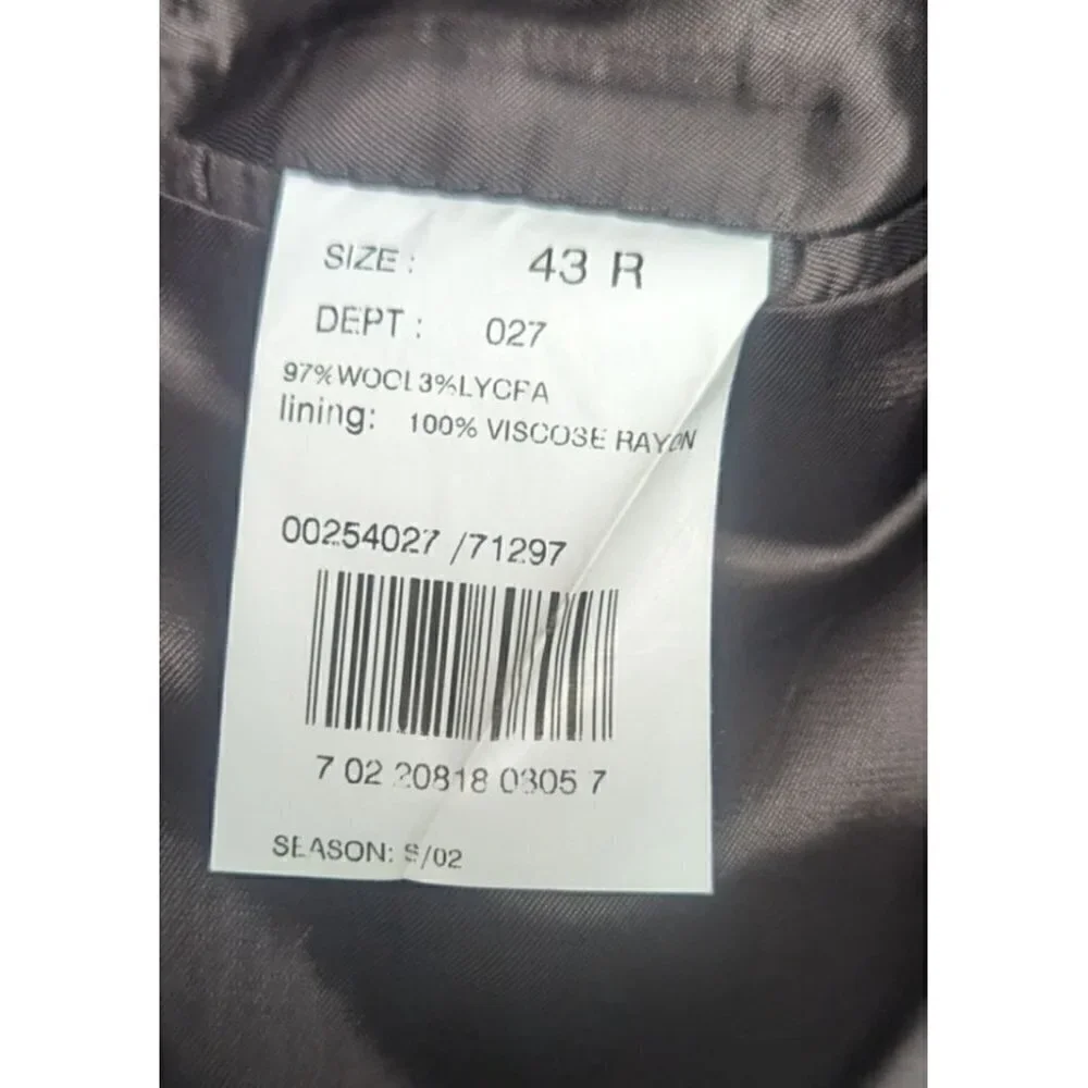 Brooks Brothers 346 Stretch Wool Men's Brown Black Houndstooth Sport Jacket 43R